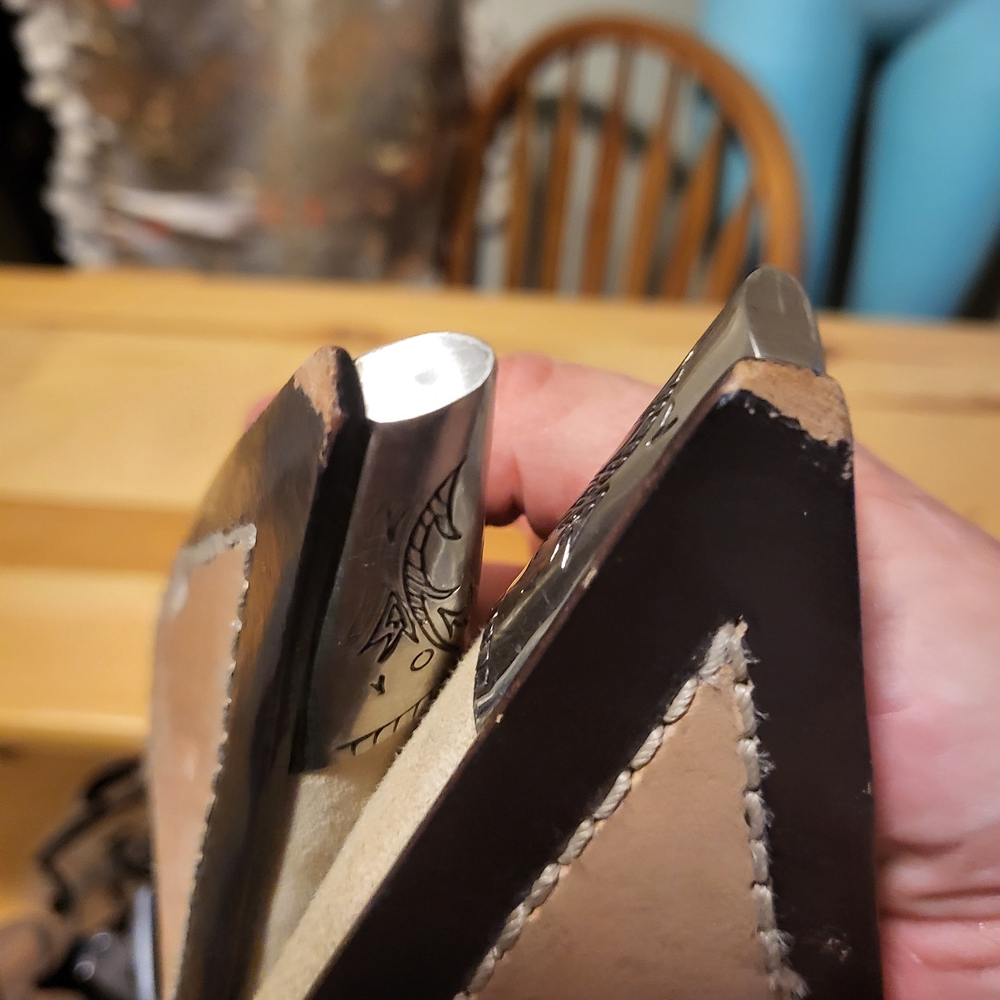 Chic Beige and Brown Women's Heels with Silver Accents - Picture 9 of 14